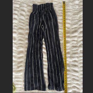 Billabong black and white striped beachy flowy pants